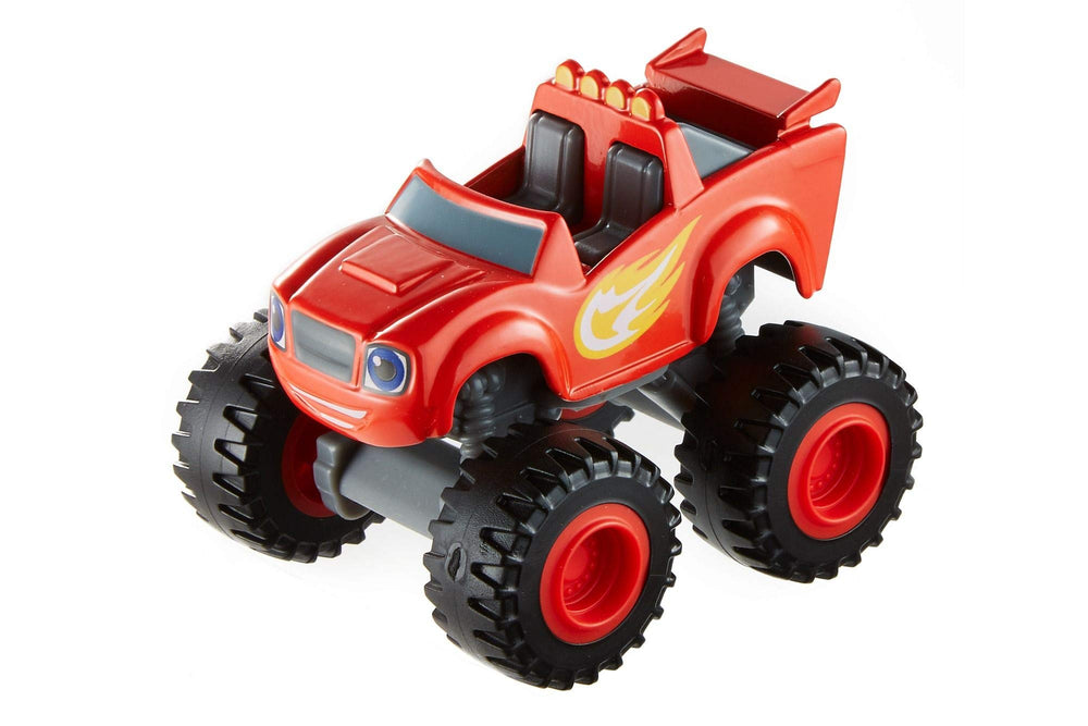 Fisher-Price Blaze die-cast truck side view fuels adventurous storytelling.