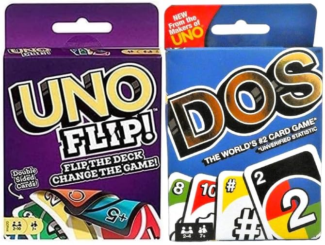 Mattel Flip and Dos Pack 2 box front showing vibrant artwork for family play
