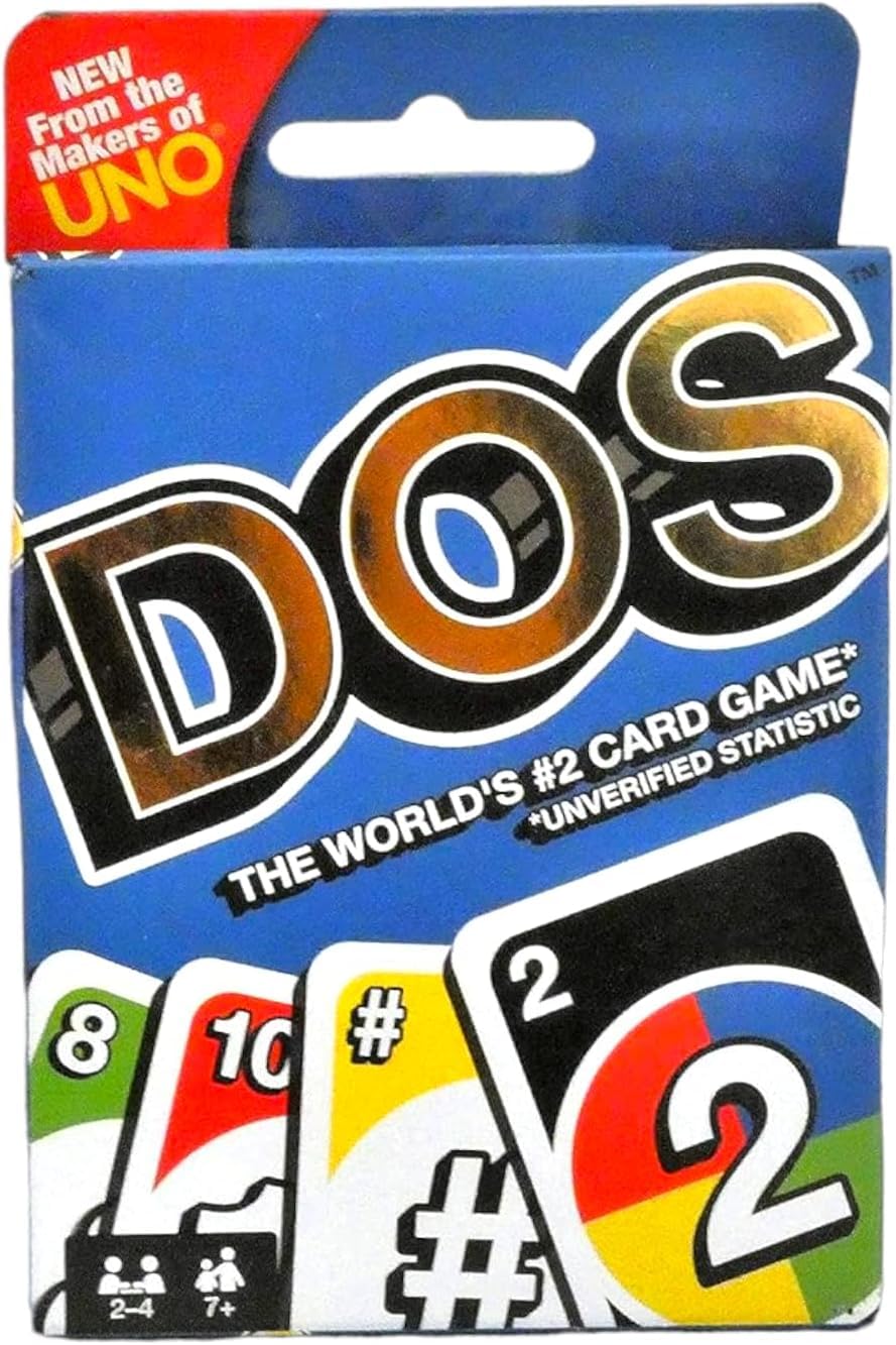 Mattel Flip and Dos Pack 2 setup on a coffee table for a family game night