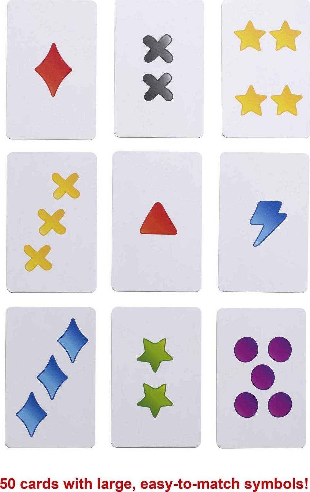 Mattel Games Blink colors and shapes matching supports quick recognition.