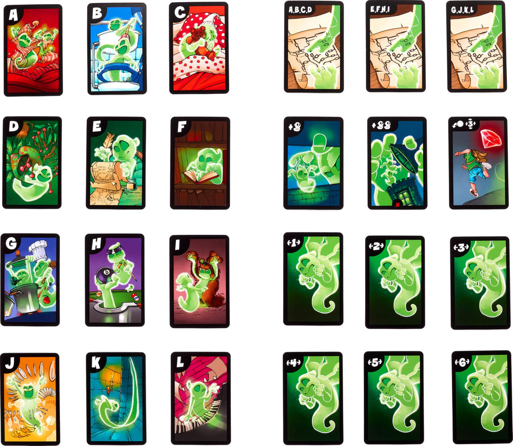 Mattel Games Ghost Fightin’ Treasure Hunters Anniversary haunt rooms tiles highlight haunted house vibes for immersive play.