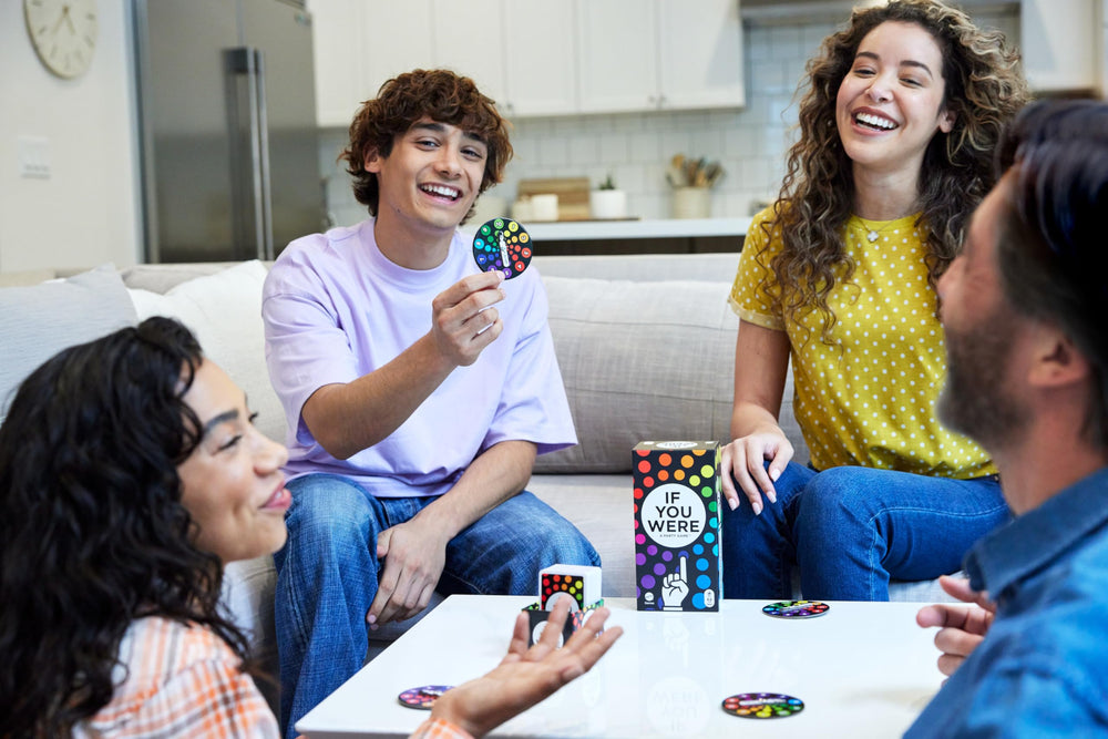 Mattel Games If You Were a Party Game cards and spinners enable quick group votes and laughs.