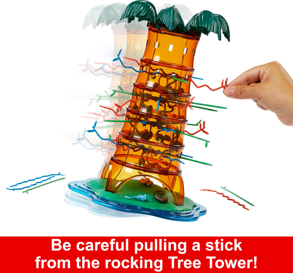 Mattel Games KerPlunk golden monkeys figures brighten family game night.