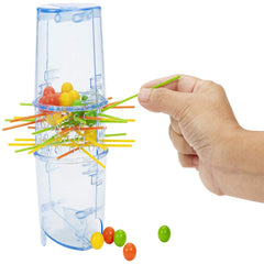 Mattel Games Kerplunk rod-pull-action offers suspenseful dexterity challenge for two players.