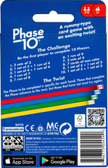 Mattel Games Phase 10 instructions and box provide clear setup and rules.
