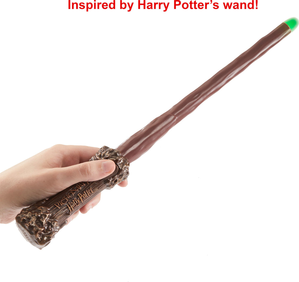 Mattel Games Pictionary Air clue cards offer varied wizarding drawing challenges.