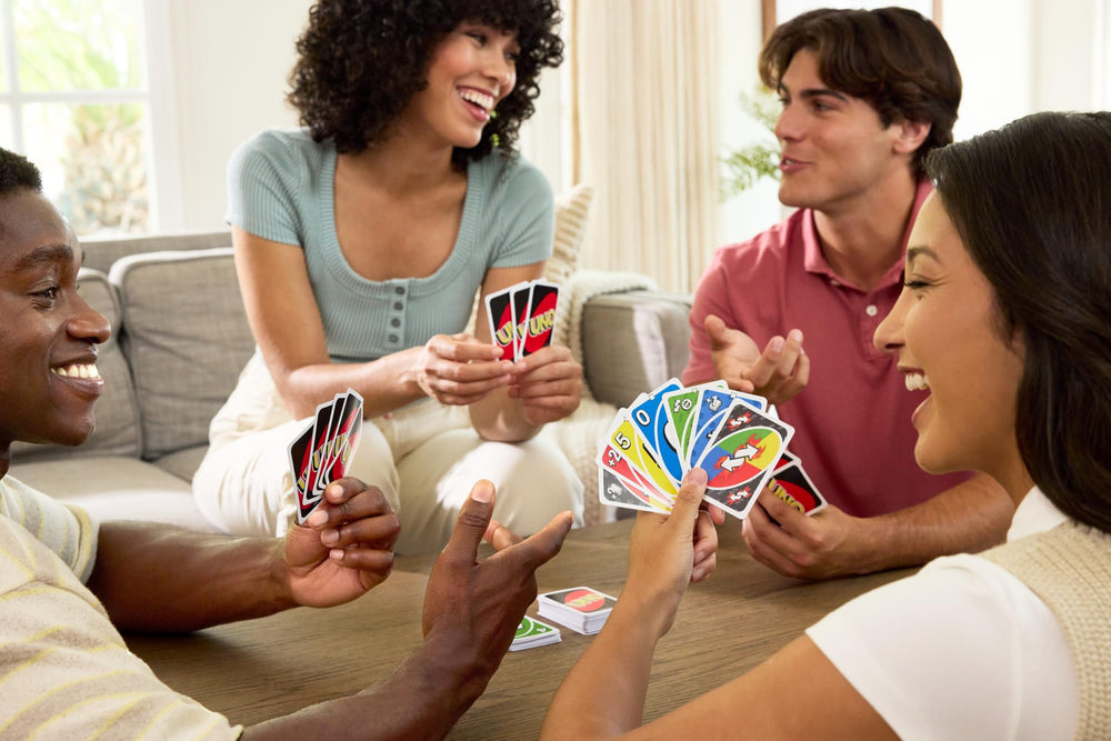 Mattel Games UNO add-on packs expand deck variety for dynamic turns.