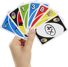 Mattel UNO Attack colorblind symbols help players identify colors easily.