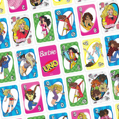 Mattel Games UNO Barbie last-card moment capture, encourage quick thinking and excitement