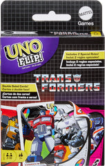Mattel Games UNO Flip Transformers Autobots side deck for fast-paced family play