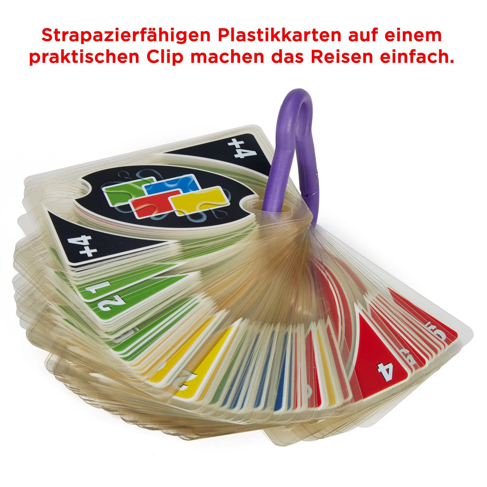 Durable plastic UNO H2O To Go cards ready for outdoor use
