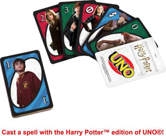 Mattel Games UNO Harry Potter Sorting Hat card creates Gryffindor draw moments.