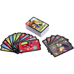 Mattel Games UNO Minecraft Creeper action card adds twist to rounds.