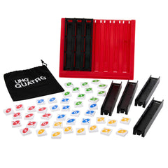 Mattel Games UNO Quatro supports four-in-a-row wins in any direction.
