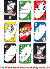 Mattel Games UNO Remix penalty cards add playful twists