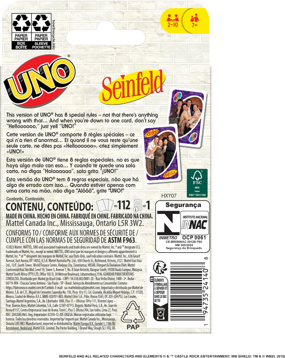 Great gift for Seinfeld fans and card game lovers.