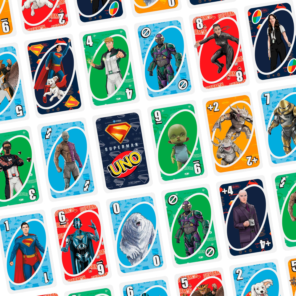 Mattel Games UNO Superman color-symbols support inclusive play for colorblind players