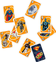 Mattel Games UNO Superman last-card-uno moment captures exciting finish for families