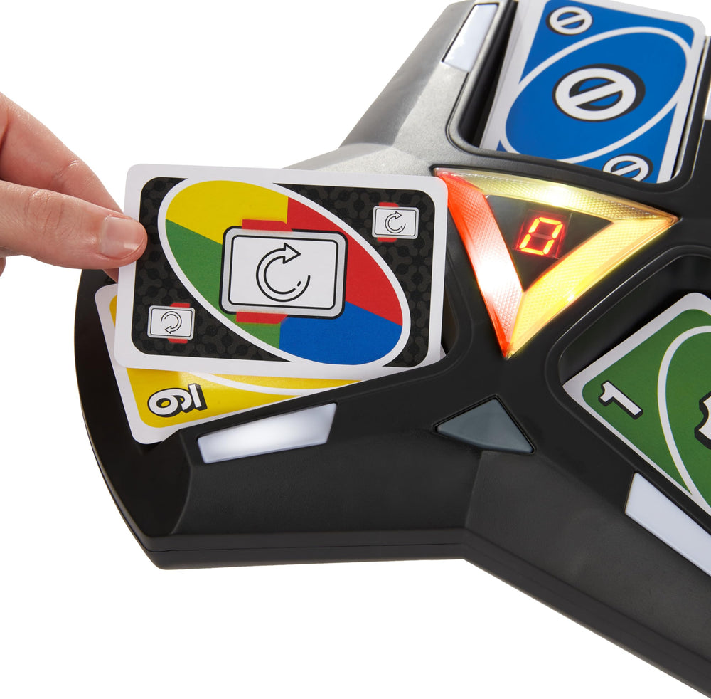 Overload display on UNO Triple Play signals card draws during tense moments.