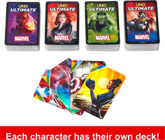 Mattel Games UNO Ultimate Marvel Thor deck for epic turn action.