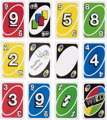 Mattel Games UNO wild card enabling color changes for flexible strategy.