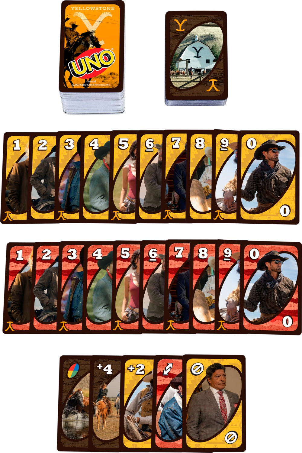 Mattel Games UNO Yellowstone last-card moment highlights UNO shout excitement.