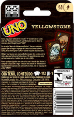 Mattel Games UNO Yellowstone packaging presents the complete game for gifting.