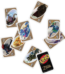 Zelda character art showcases familiar visuals from Mattel Games UNO Zelda.