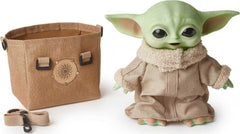 Mattel Grogu plush 11-inch toy, soft and huggable for playtime.