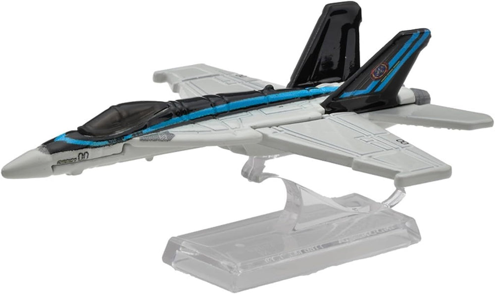 Mattel Hot Wheels display stand for the F/A-18E Super Hornet, perfect showcase.