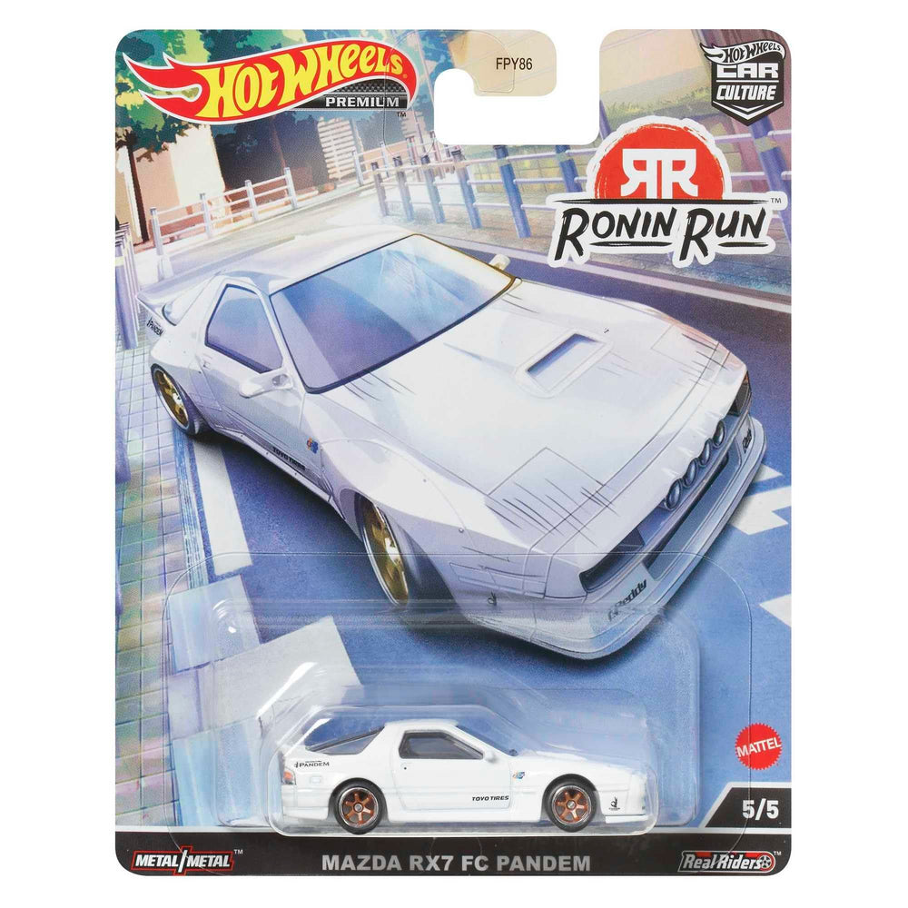 Mattel Hot Wheels Mazda RX7 FC Pandem front view for display and play