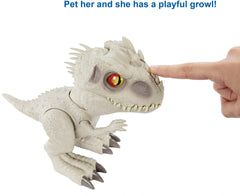 Mattel Indominus Rex head pet growl adds authentic pretend sounds.
