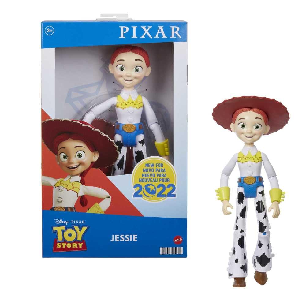 Removable Jessie hat for customizable Toy Story styling and play options.
