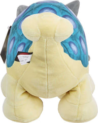 Mattel soft fabric Ankylosaurus plush delivers comforting touch during bedtime routines.