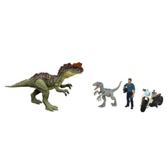 Mattel Jurassic World Dominion Owen Grady helmet image—removable helmet boosts authentic roleplay.