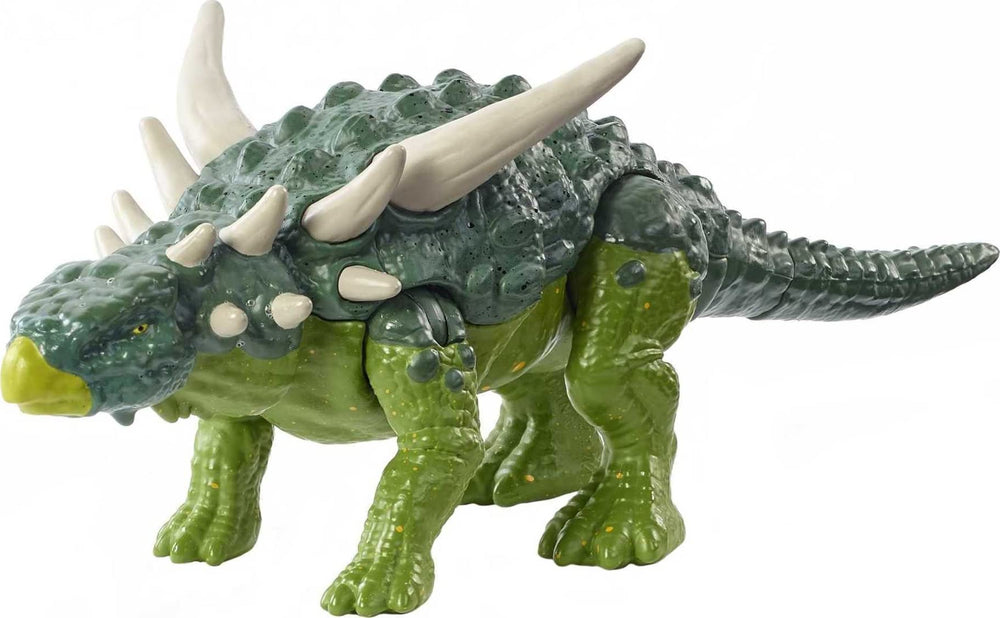 Mattel Jurassic World Fierce Force Sauropelta figure with movable joints for dynamic poseable play.