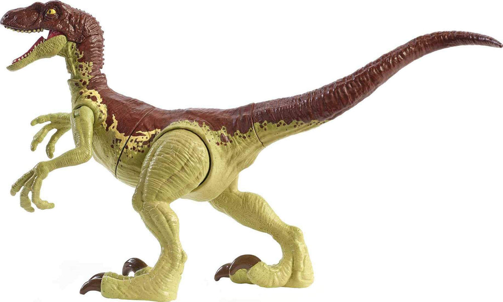 Compact 12 cm tall Velociraptor ready for Dino Escape display and play.