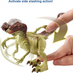 Realistic sculpting and authentic detailing on the Velociraptor figure.