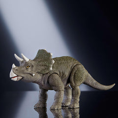 Mattel Jurassic World Hammond Collection Triceratops is 6.7 inches long for compact display