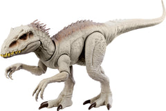 Mattel Jurassic World Indominus Rex camo lighting adds jungle realism during play.