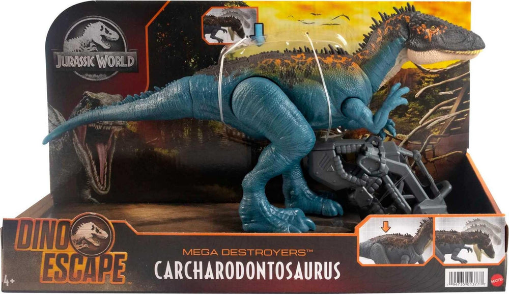 Mattel Jurassic World Mega Destroyers Carcharodontosaurus Blue immersive play idea