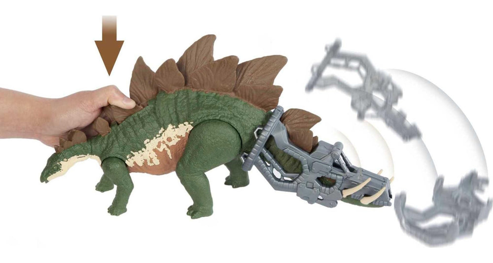Stegosaurus figure compatible with Jurassic World Facts app features