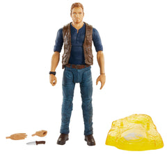 Mattel Jurassic World Owen Grady display stand improves figure showcasing.