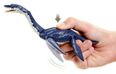 Mattel's Jurassic World Plesiosaurus Savage Strike demonstrates head-ram action for dramatic moves.