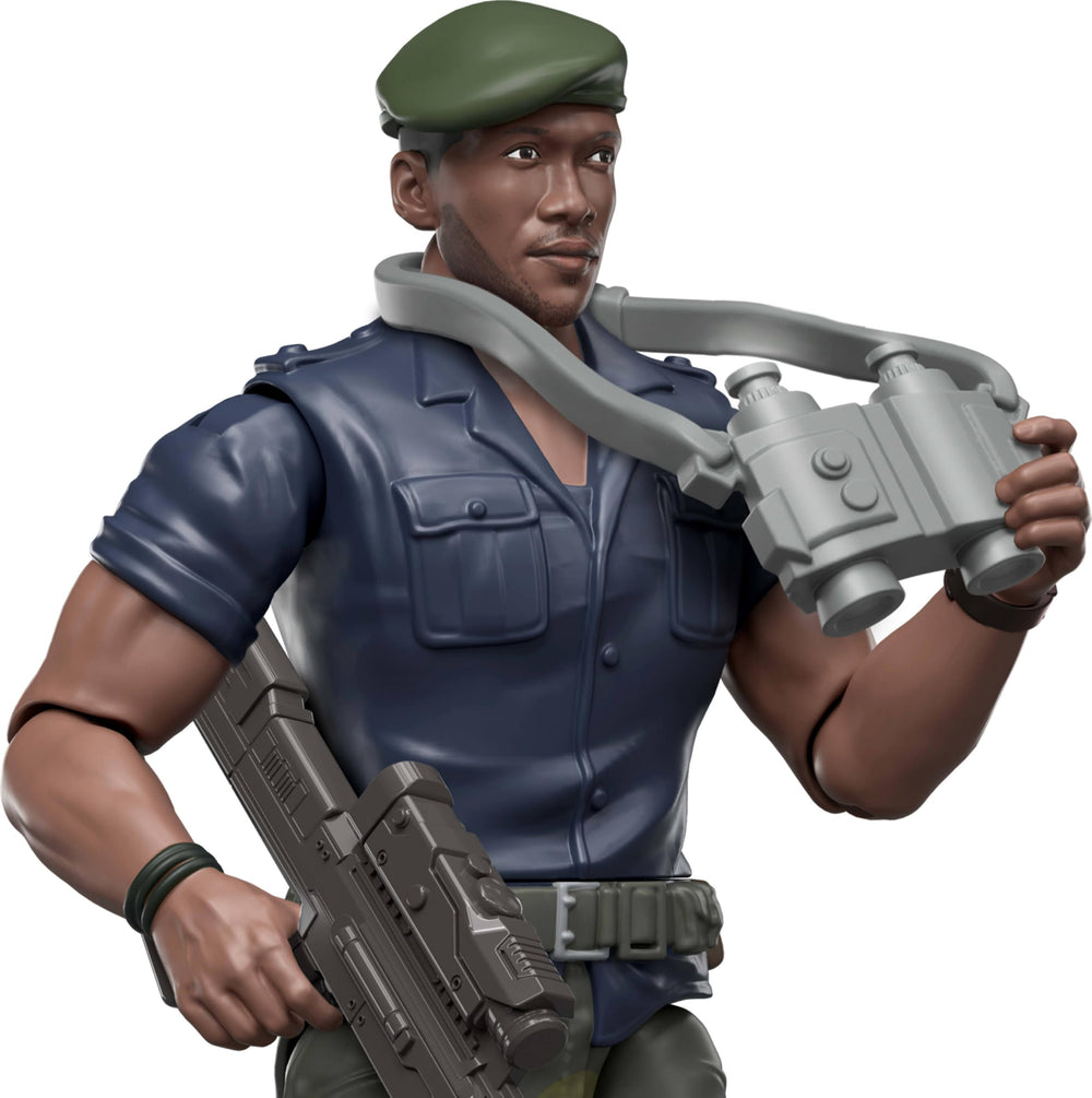 Mattel Jurassic World Rebirth Duncan Kincaid figure with tactical binoculars accessory.
