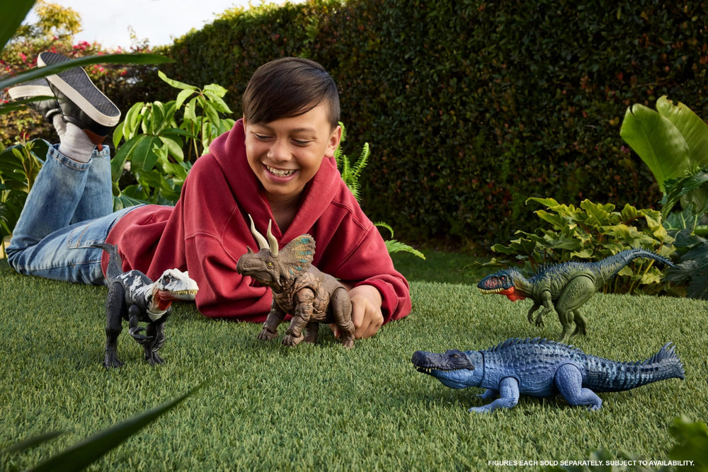 Mattel Jurassic World Rebirth Purussaurus thrash-motion for action poses