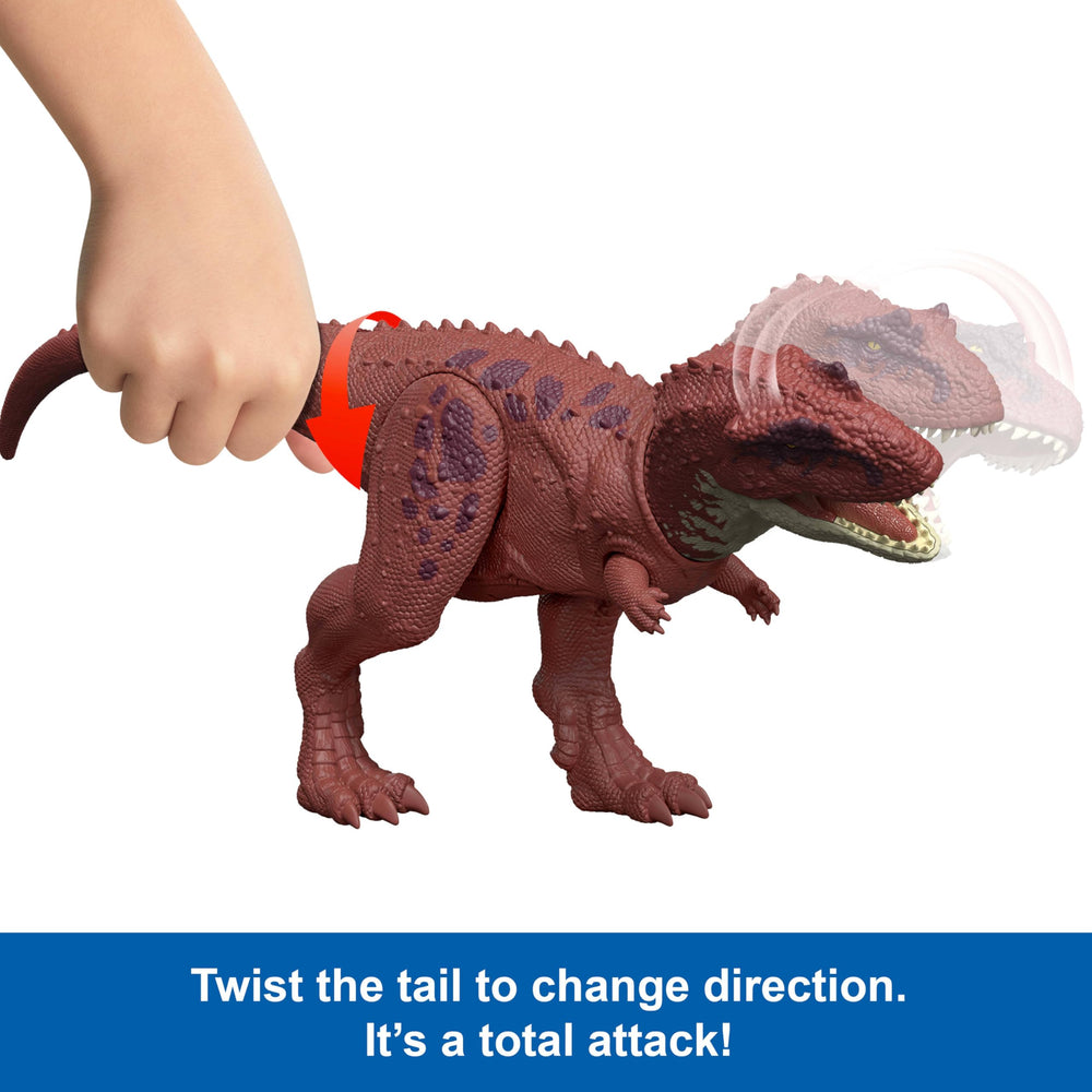 Mattel Aucasaurus movable joints enable flexible posing for action-packed scenes