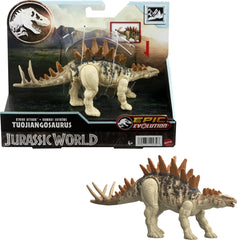Mattel Jurassic World Strike Attack dinosaur figure with single strike action for dramatic play.