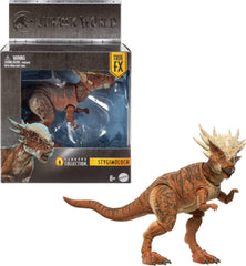 Mattel Jurassic World Stygimoloch figure with glass eyes for dramatic display.