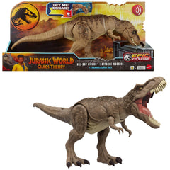 Mattel Jurassic World T. rex all-out attack figure for exciting, interactive play.